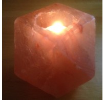 HIMALAYAN ROCK SALT CANDLE TEALIGHT HOLDER (DIAMOND) DESIGN