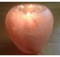 HIMALAYAN ROCK SALT CANDLE TEALIGHT HOLDER (VASE) DESIGN